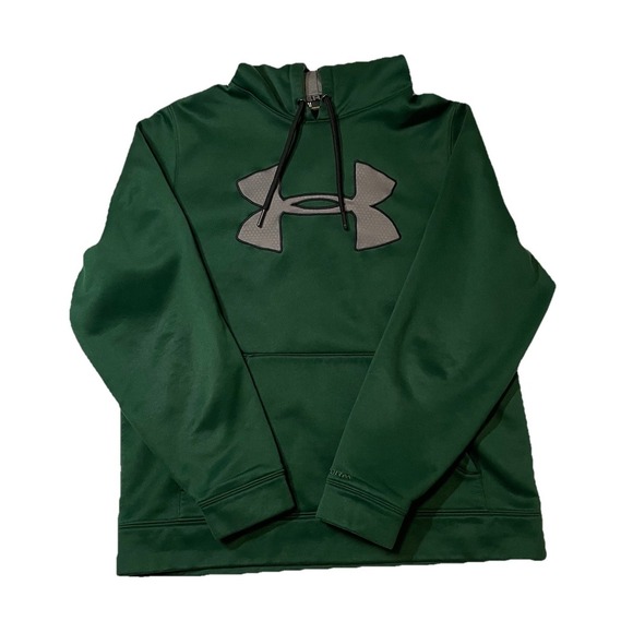 Under Armour Other - Under Armour Storm Hoodie Men's Medium UA Cold Gear Fleece Sweatshirt Green